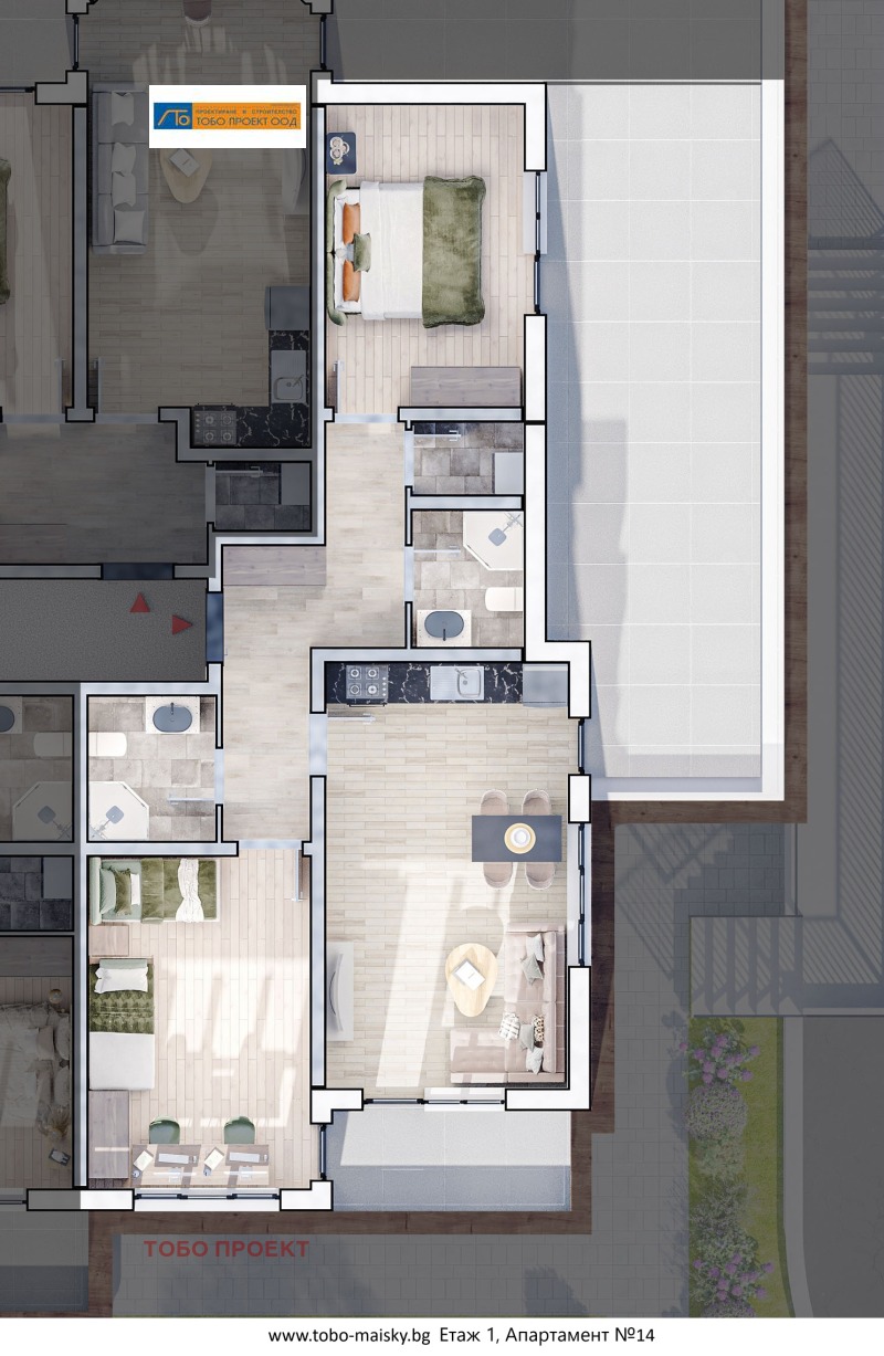Продава 3-СТАЕН в град София, Люлин 10 - 163 кв.м / 249 654 € » 488 280.78 лв., ТОБО ПРОЕКТ