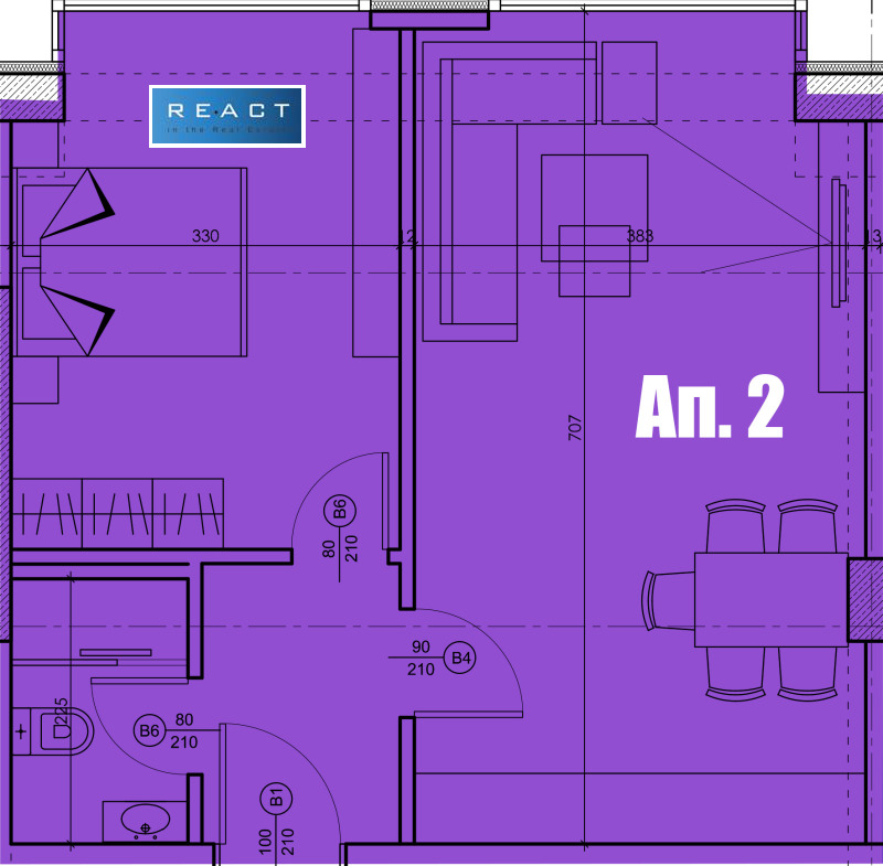 Продава 2-СТАЕН, гр. София, 7-ми 11-ти километър, снимка 2 - Апартаменти - 52636552