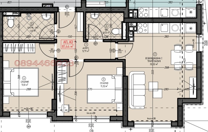 Te koop  2 slaapkamers Sofia , Levski V , 85 m² | 25584724