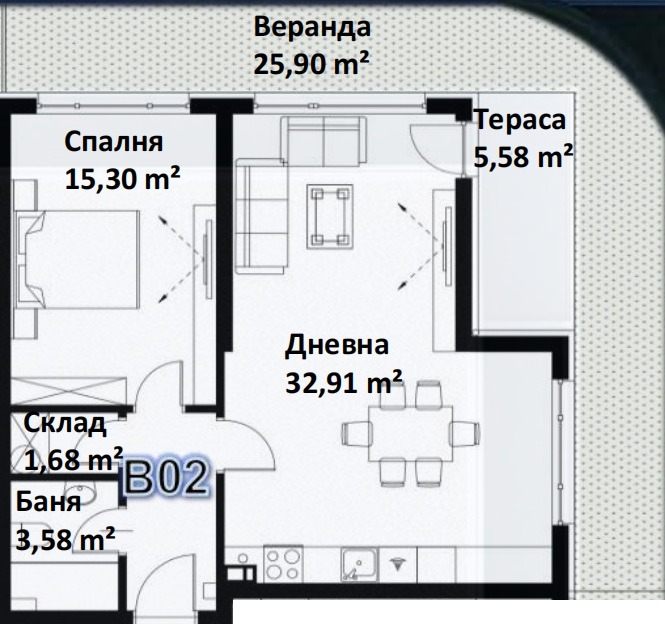 Te koop  1 slaapkamer Plovdiv , Zacharna fabrika , 113 m² | 64266935 - afbeelding [5]