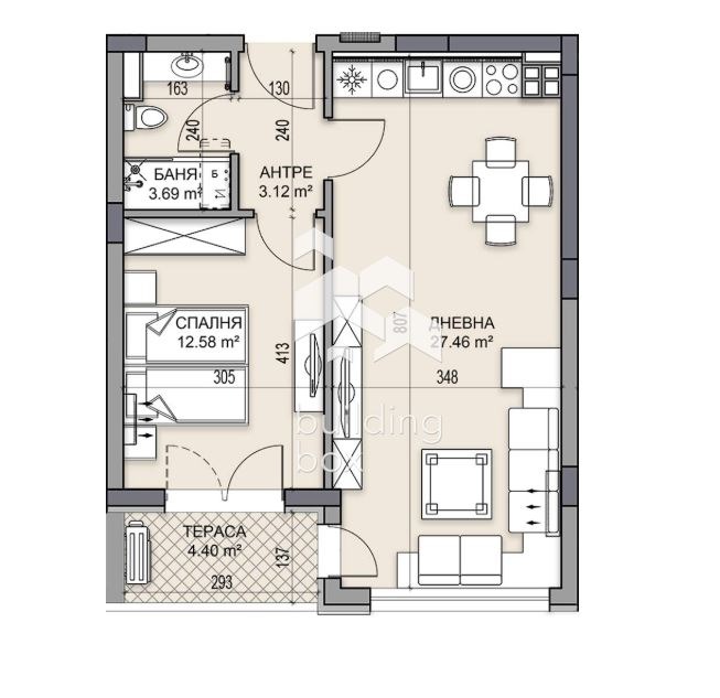 À venda  1 quarto Plovdiv , Gagarin , 71 m² | 34516741 - imagem [2]