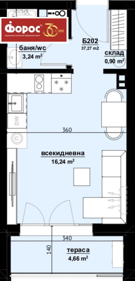 1-стаен град Бургас, Изгрев 2