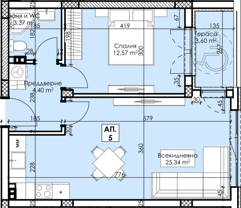 Продаја  1 спаваћа соба регион Пловдив , Асеновград , 69 м2 | 33212406 - слика [2]