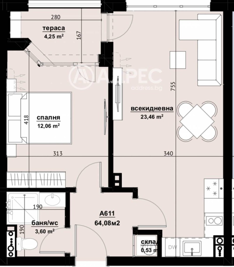 Продава 2-СТАЕН, гр. Бургас, област Бургас, снимка 4 - Апартаменти - 53161089