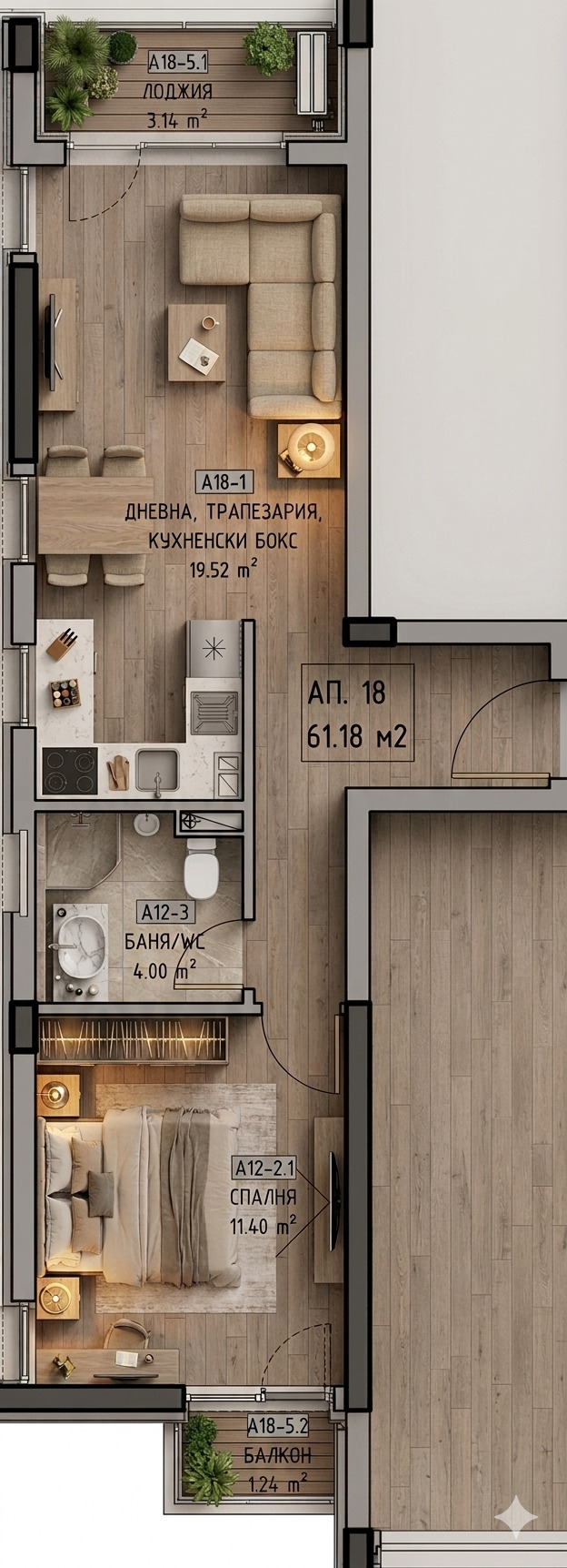 Продава 2-СТАЕН, гр. София, Малинова долина, снимка 5 - Апартаменти - 54539862