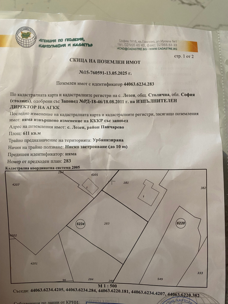Zu verkaufen  Handlung Sofia , Lozen , 611 qm | 28911031 - Bild [2]