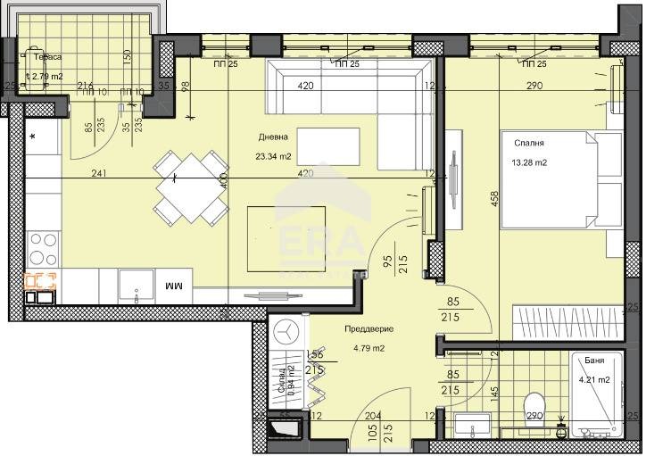 Продается  1 спальня Пловдив , Гагарин , 70 кв.м | 64113528 - изображение [2]