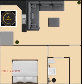 1 makuuhuone Ljulin 6, Sofia