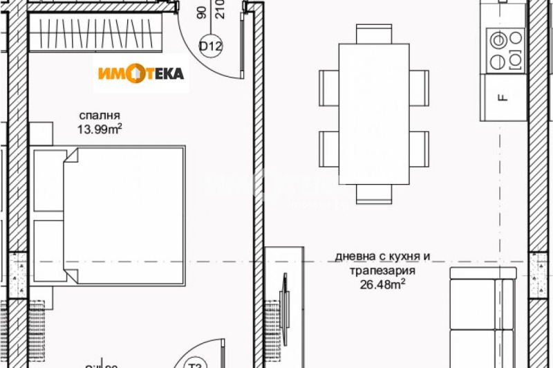 In vendita  1 camera da letto Varna , Vazragdane 1 , 66 mq | 22226623