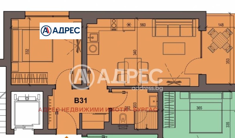 Продава 2-СТАЕН, гр. Бургас, Сарафово, снимка 4 - Aпартаменти - 47893639