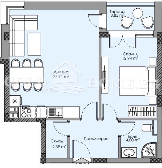 Продава 2-СТАЕН, гр. Пловдив, Христо Смирненски, снимка 3 - Апартаменти - 53160096