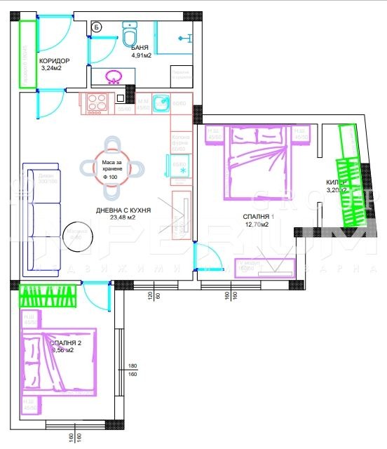 Na sprzedaż  2 sypialnie Warna , m-t Pczelina , 83 mkw | 50492009 - obraz [2]