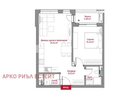 1 camera da letto Zona B-5-3, Sofia