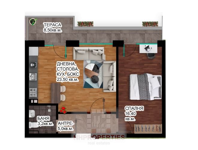 На продаж  1 спальня Пловдив , Христо Смирненски , 76 кв.м | 92799948 - зображення [2]