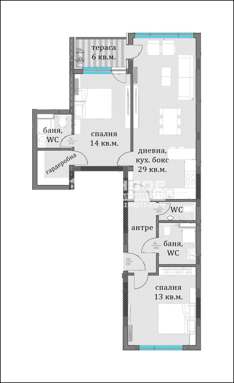 À venda  2 quartos Plovdiv , Karchiiaka , 112 m² | 30873326 - imagem [2]