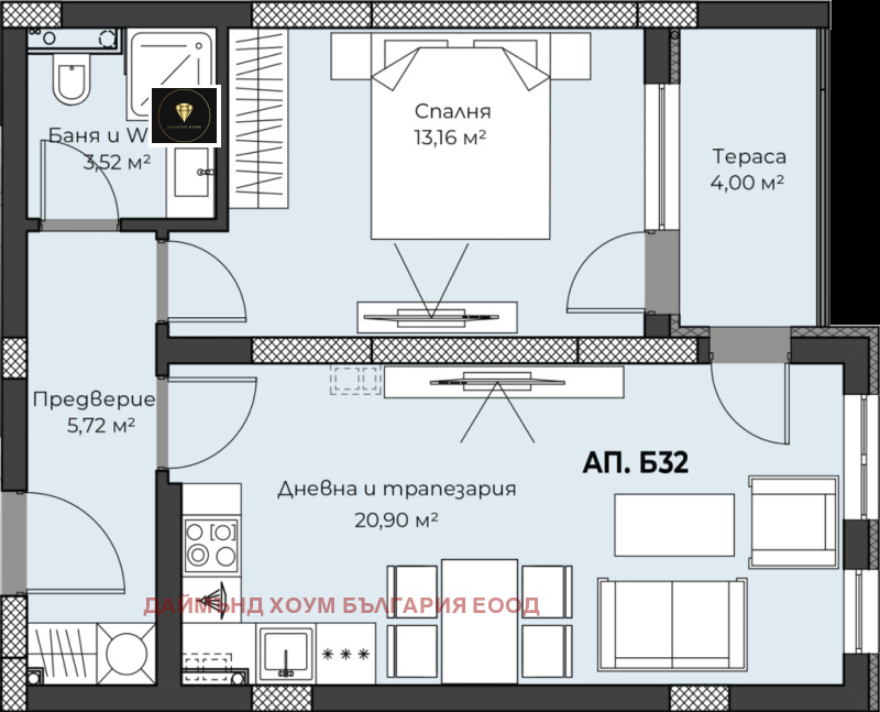 À venda  1 quarto Plovdiv , Pechtchersko chose , 68 m² | 29617261 - imagem [2]