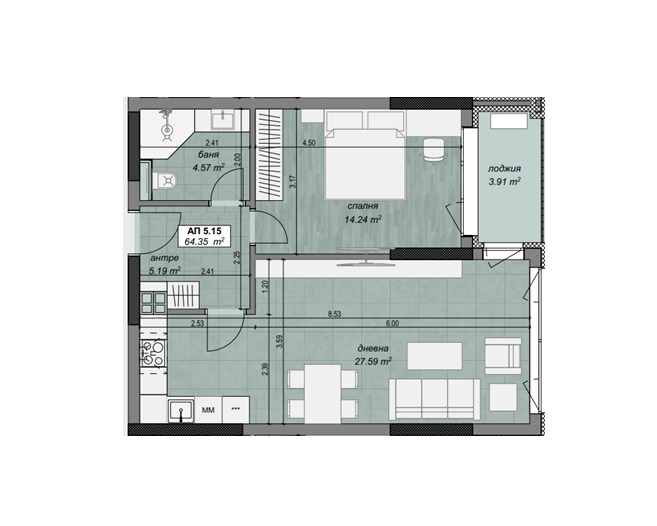 For Sale  1 bedroom Sofia , Tolstoy , 74 sq.m | 62350866 - image [2]