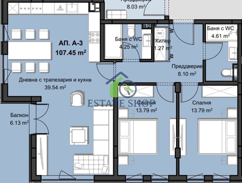 Продава 3-СТАЕН, гр. Пловдив, Христо Смирненски, снимка 5 - Aпартаменти - 47257502