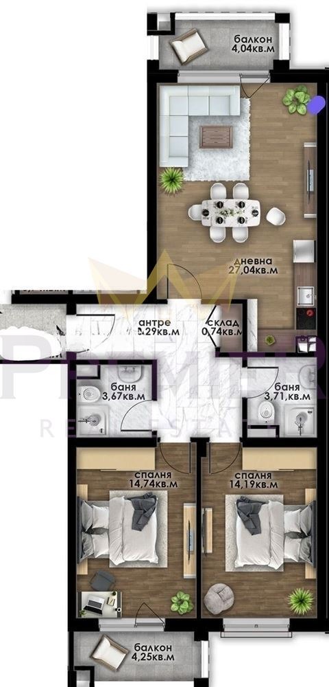 Продава 3-СТАЕН, гр. Пловдив, Остромила, снимка 3 - Апартаменти - 54463268