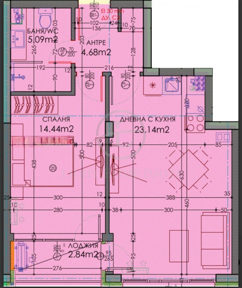 Till salu  1 sovrum Plovdiv , Trakija , 72 kvm | 30356078 - bild [7]