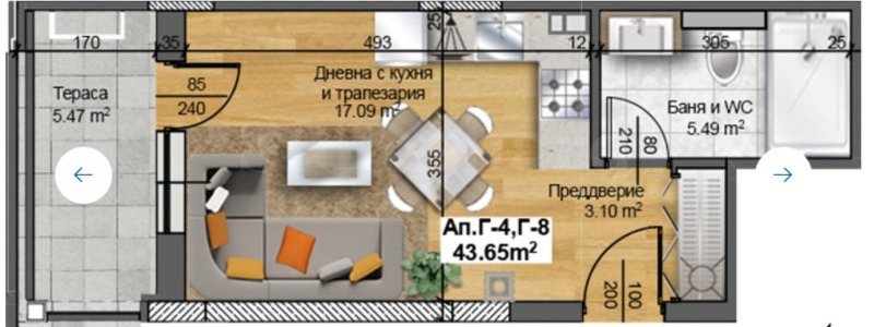 Продава 1-СТАЕН, гр. Пловдив, Христо Смирненски, снимка 2 - Апартаменти - 53133992