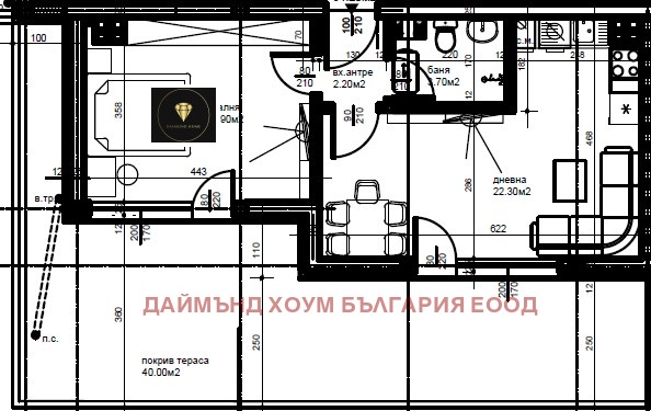 Продава 2-СТАЕН, гр. Пловдив, Коматевски възел, снимка 2 - Aпартаменти - 48516009