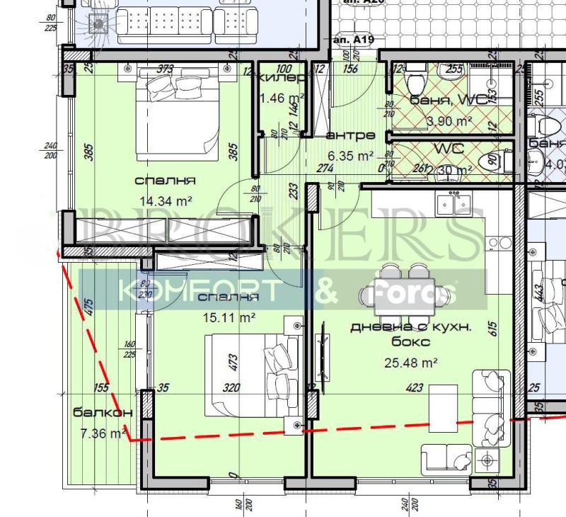 Продава  3-стаен град Варна , Цветен квартал , 102 кв.м | 93150939 - изображение [4]