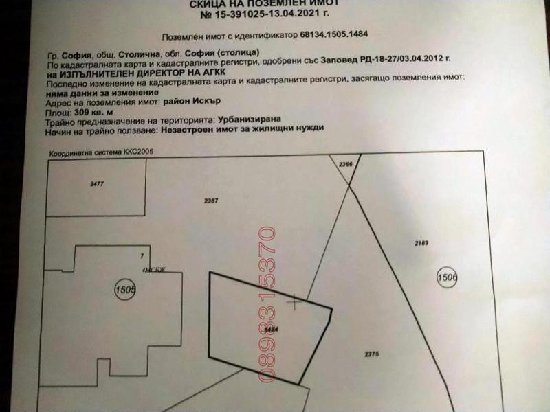 Продава ПАРЦЕЛ, гр. София, Дружба 2, снимка 2 - Парцели - 52781238