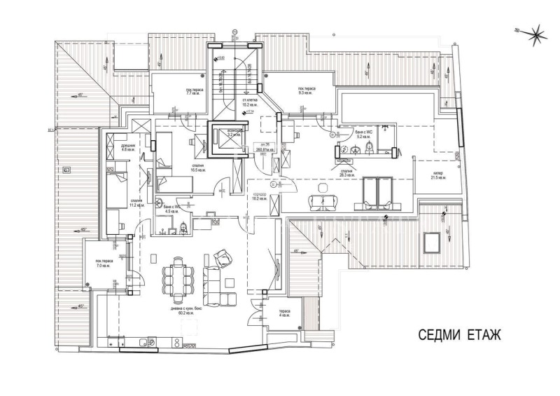 Продава  2-стаен град Варна , Цветен квартал , 55 кв.м | 37750715 - изображение [10]