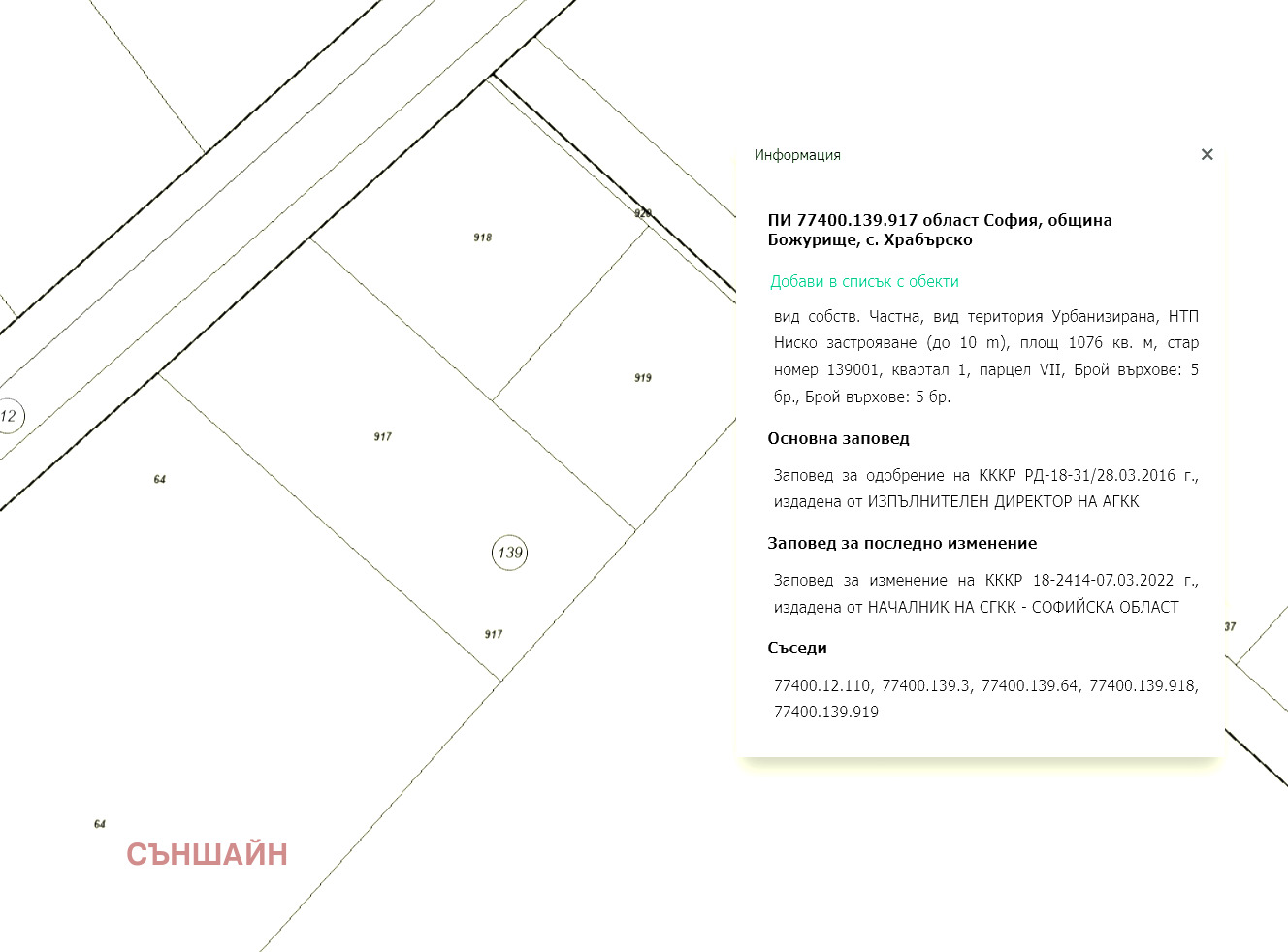 Продава ПАРЦЕЛ, с. Храбърско, област София област, снимка 7 - Парцели - 54619885