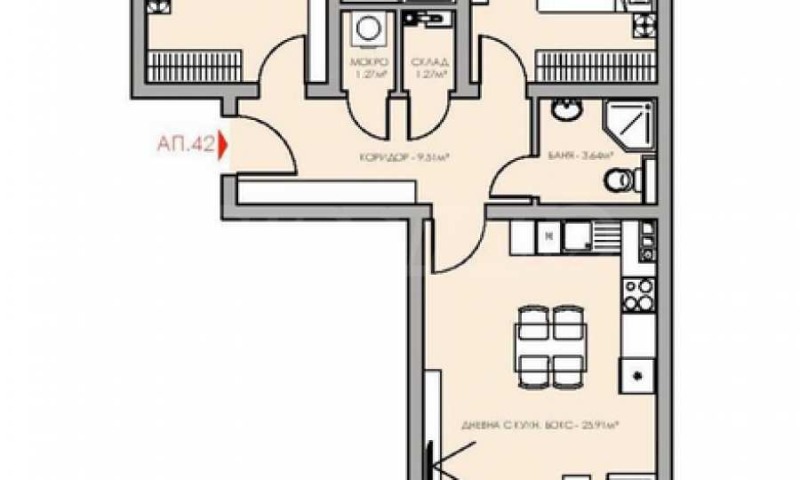 Продава 3-СТАЕН, гр. София, Овча купел, снимка 2 - Aпартаменти - 48069626