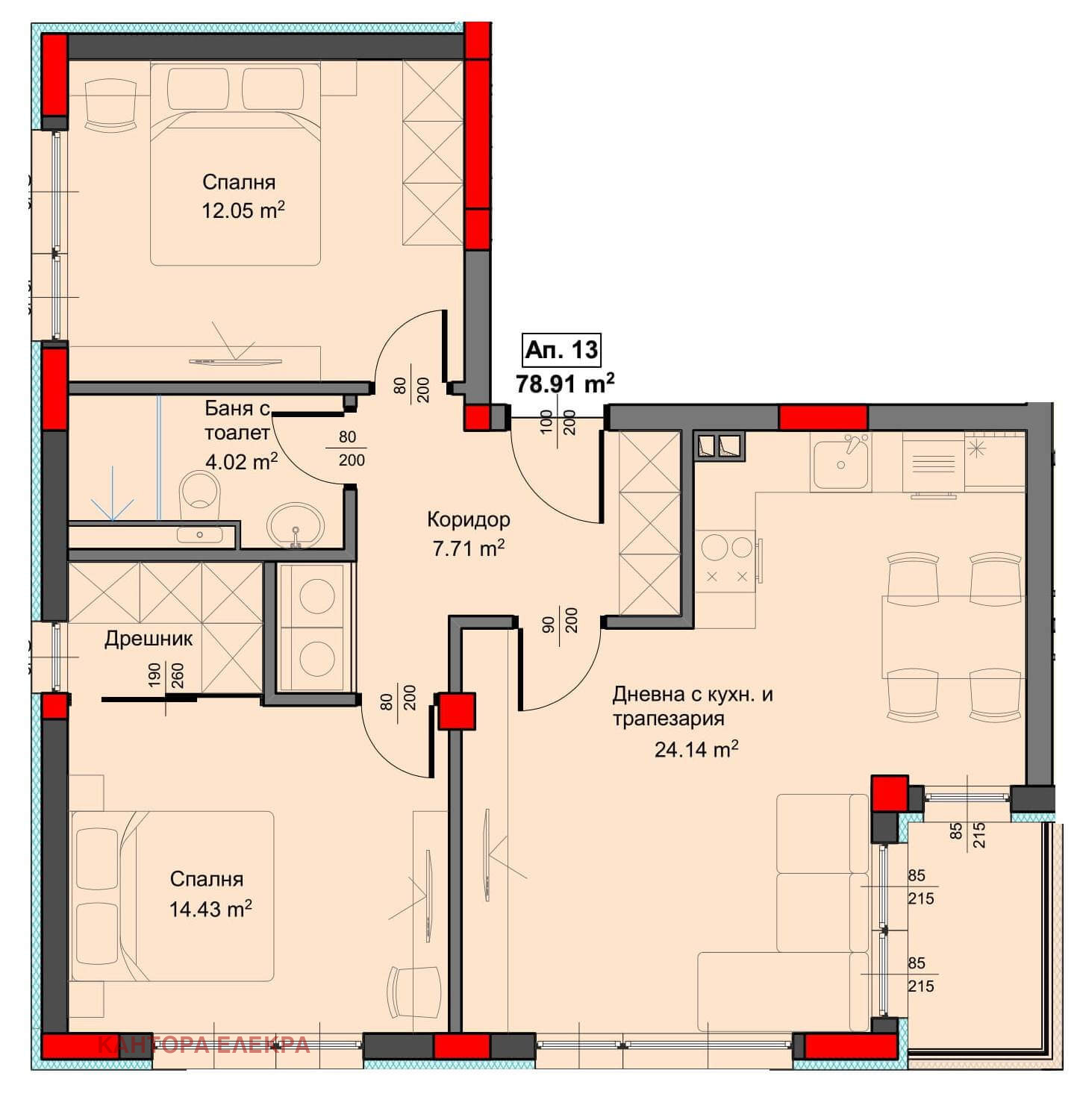 Продава 3-СТАЕН, гр. Варна, Аспарухово, снимка 5 - Апартаменти - 55724046