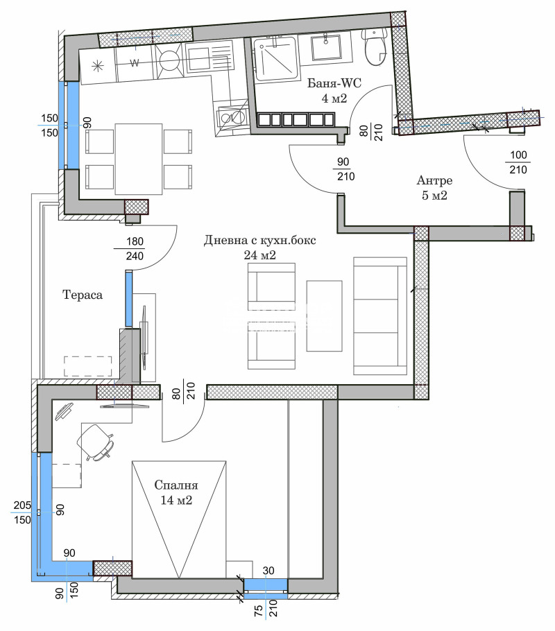 Til salgs  1 soverom Plovdiv , Tsentar , 70 kvm | 76093038 - bilde [2]