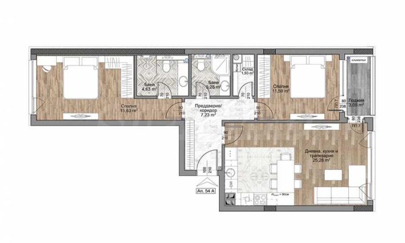 Zu verkaufen  2 Schlafzimmer Sofia , Mladost 4 , 99 qm | 19492899 - Bild [2]