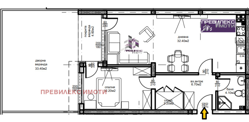 Продава  2-стаен град Пловдив , Въстанически , 117 кв.м | 12834532