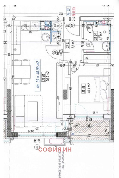 Продава  2-стаен град София , Малинова долина , 60 кв.м | 42690580 - изображение [3]
