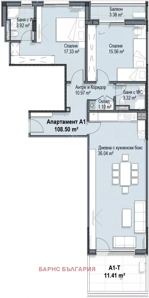 Продава 3-СТАЕН, гр. София, Кръстова вада, снимка 12 - Апартаменти - 54645766