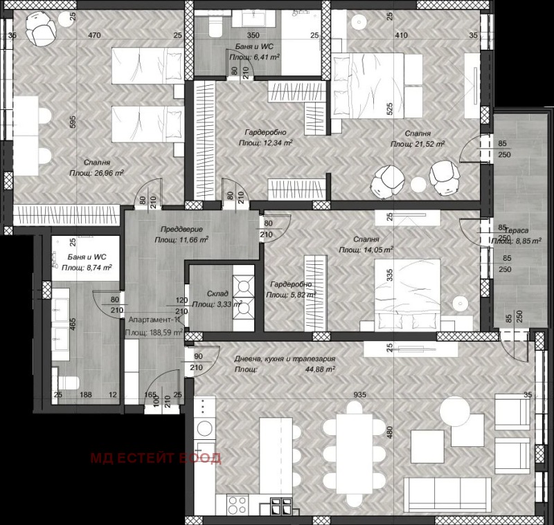 Продава 4-СТАЕН, гр. София, Зона Б-19, снимка 3 - Aпартаменти - 49205900