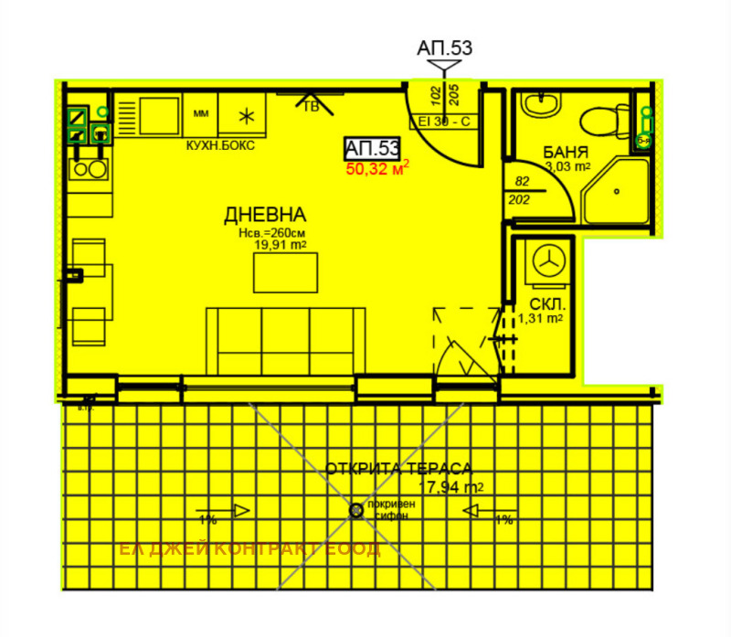 Продава 1-СТАЕН, гр. София, Център, снимка 2 - Aпартаменти - 43327221