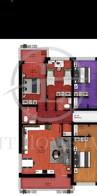 For Sale  2 bedroom Plovdiv , Hristo Smirnenski , 113 sq.m | 54810385 - image [15]