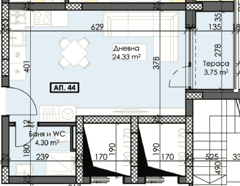 Продава  1-стаен град Пловдив , Тракия , 46 кв.м | 79133703 - изображение [3]