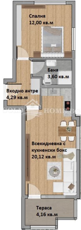 In vendita  1 camera da letto Plovdiv , Hristo Smirnenski , 67 mq | 53538100 - Immagine [2]