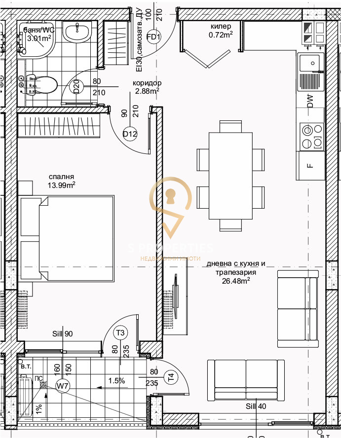 Продается  1 спальня Варна , Възраждане 2 , 66 кв.м | 32396759 - изображение [3]