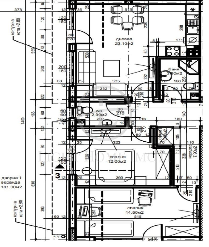 En venta  2 dormitorios Plovdiv , Belomorski , 197 metros cuadrados | 72529660 - imagen [5]