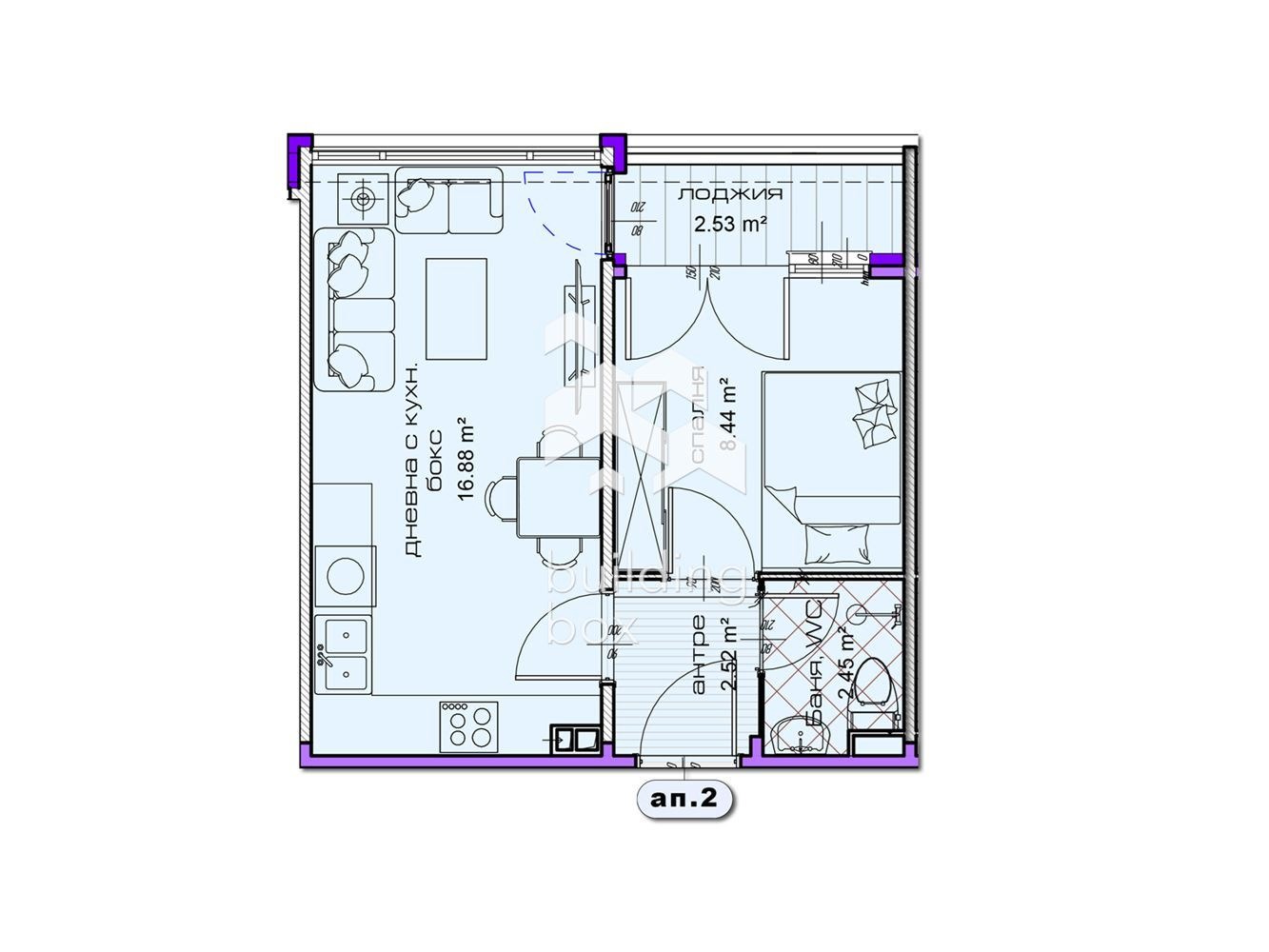 Продава 2-СТАЕН, гр. Шумен, Добруджански, снимка 2 - Апартаменти - 54914306