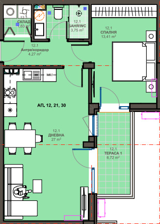 Продава 2-СТАЕН, гр. Поморие, област Бургас, снимка 2 - Апартаменти - 54177464