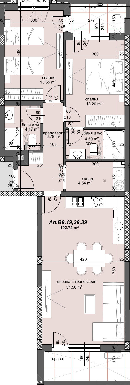 Продава 3-СТАЕН, гр. Пловдив, Тракия, снимка 2 - Апартаменти - 52034384