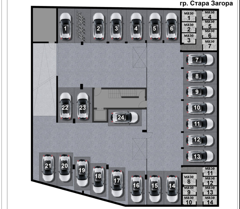 Продава ГАРАЖ, ПАРКОМЯСТО, гр. Стара Загора, Казански