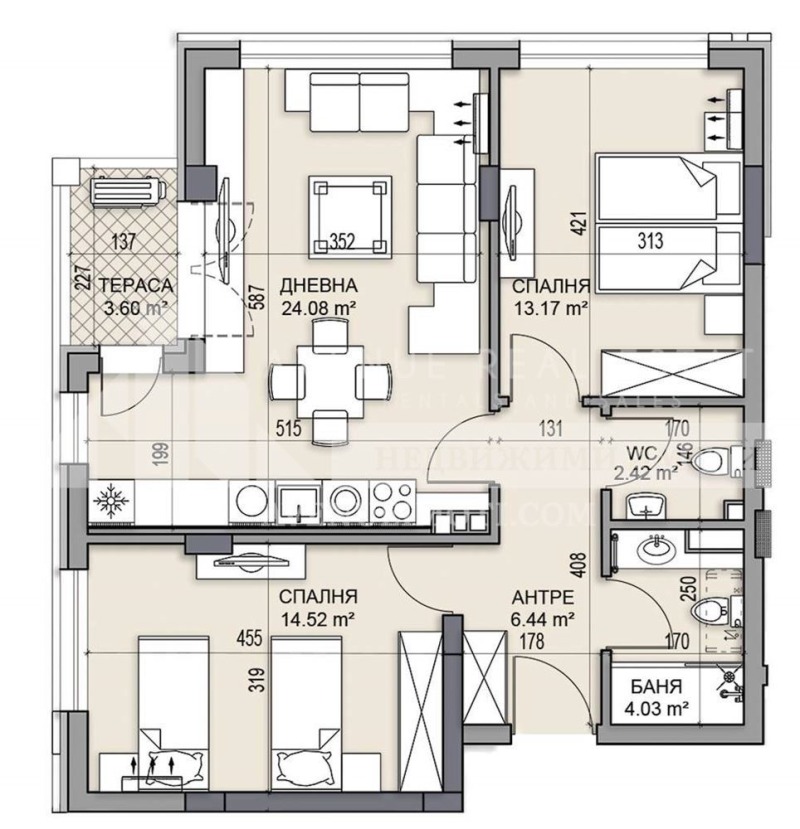 For Sale  2 bedroom Plovdiv , Gagarin , 99 sq.m | 98058328 - image [2]