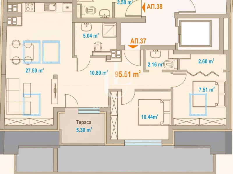 Продава 3-СТАЕН, гр. София, Център, снимка 4 - Апартаменти - 53087475